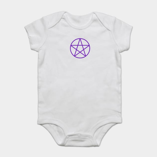Pagan Wiccan Cheeky Witch® Purple Pentacle Baby Bodysuit by Cheeky Witch